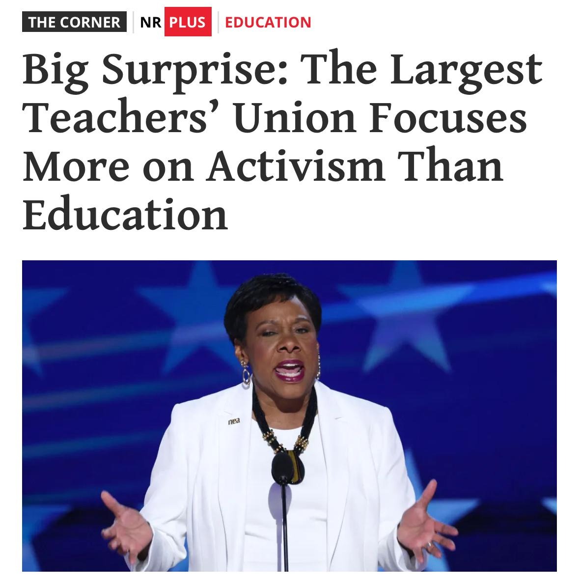 The NEA spent its annual meeting doubling down on anti-Israel politics, anti-ICE protests, and anti-Trump rhetoric.

Classroom results? Not on their agenda.