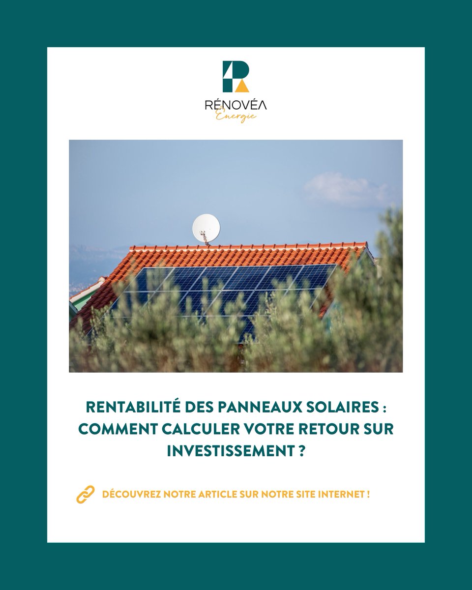 Rentabilité des panneaux solaires : comment calculer votre retour sur investissement ? 💶🔆 renovea-groupe.fr/rentabilite-de… #EnR #PV #photovoltaïque