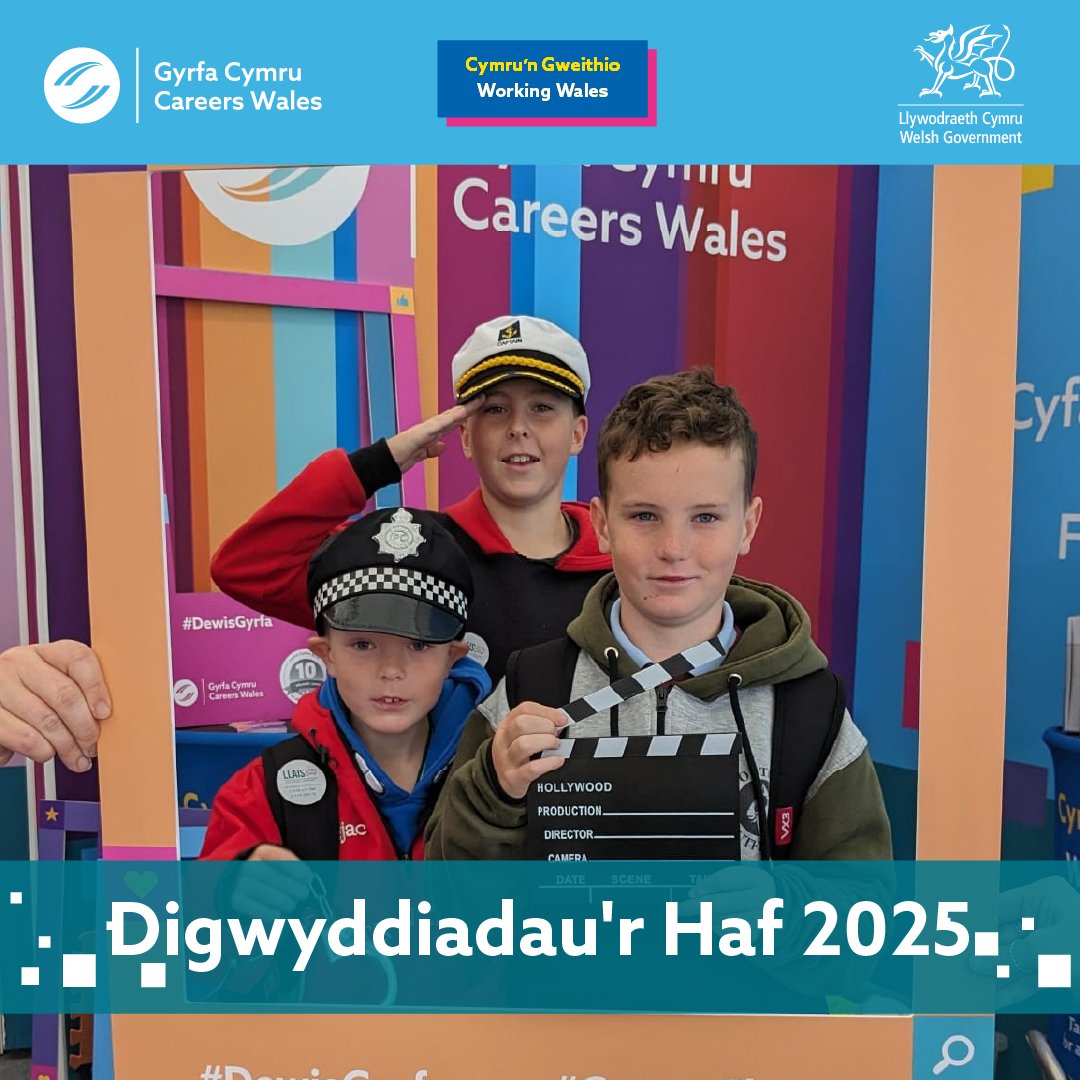 Ydych chi'n mynd i'r digwyddiadau hyn eleni? 👀

... Ni hefyd! 🙌🏼

📍Sioe Frenhinol Cymru, 21-24 Gorffennaf

📍Eisteddfod, 2 – 9 Awst

Rydyn ni'n dod â chefnogaeth gyrfaoedd i'r ddau ddigwyddiad, felly gwnewch yn siŵr eich bod chi'n galw heibio’n stondin ni i ddweud helo 💬