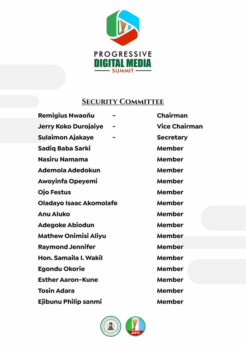 The Central Organizing Committee of the Progressive Digital Media Summit has released the names of the different subcommittees that will collaborate to ensure the success of the #digimediasummit2025 event. 1/3