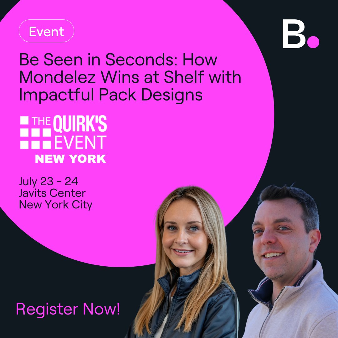 Behaviorally (@behaviorallyinc) on Twitter photo See you at Quirk’s NYC, July 23-24! Don’t miss Ian Donahue (VP) and Gina Boyd (Mondelez) as they present “Be Seen in Seconds: How Mondelez Wins at Shelf with Impactful Pack Designs.” Learn more here about the session: hubs.ly/Q03wtLLn0 See you at Quirk’s NYC, July 23-24! Don’t miss Ian Donahue (VP) and Gina Boyd (Mondelez) as they present “Be Seen in Seconds: How Mondelez Wins at Shelf with Impactful Pack Designs.” Learn more here about the session: hubs.ly/Q03wtLLn0