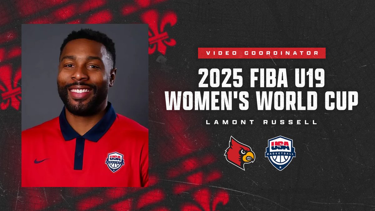 Rocking the stars and stripes 🇺🇸

Good luck to LaMont Russell representing Team USA as video coordinator at the FIBA U19 Women’s World Cup in the Czech Republic!

🔗 uofl.me/408NdjU

#GoCards