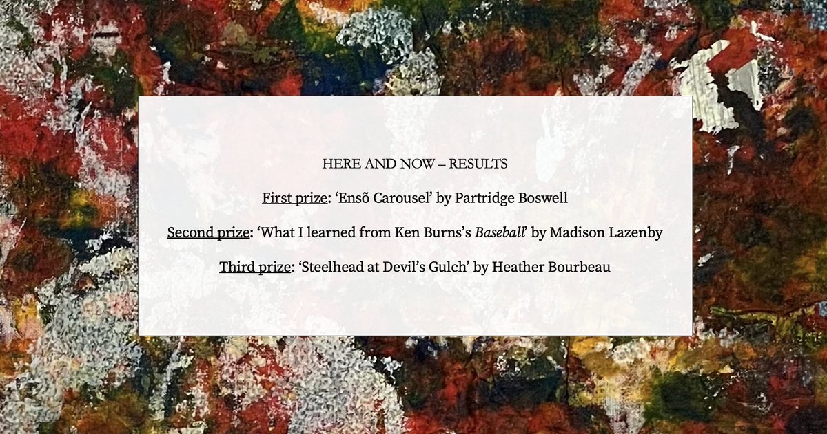 Passionfruitlit's tweet image. Thank you to all those who submitted to the Here and Now poetry contest! The contest judge, Vanessa Lampert, has made the following selections: