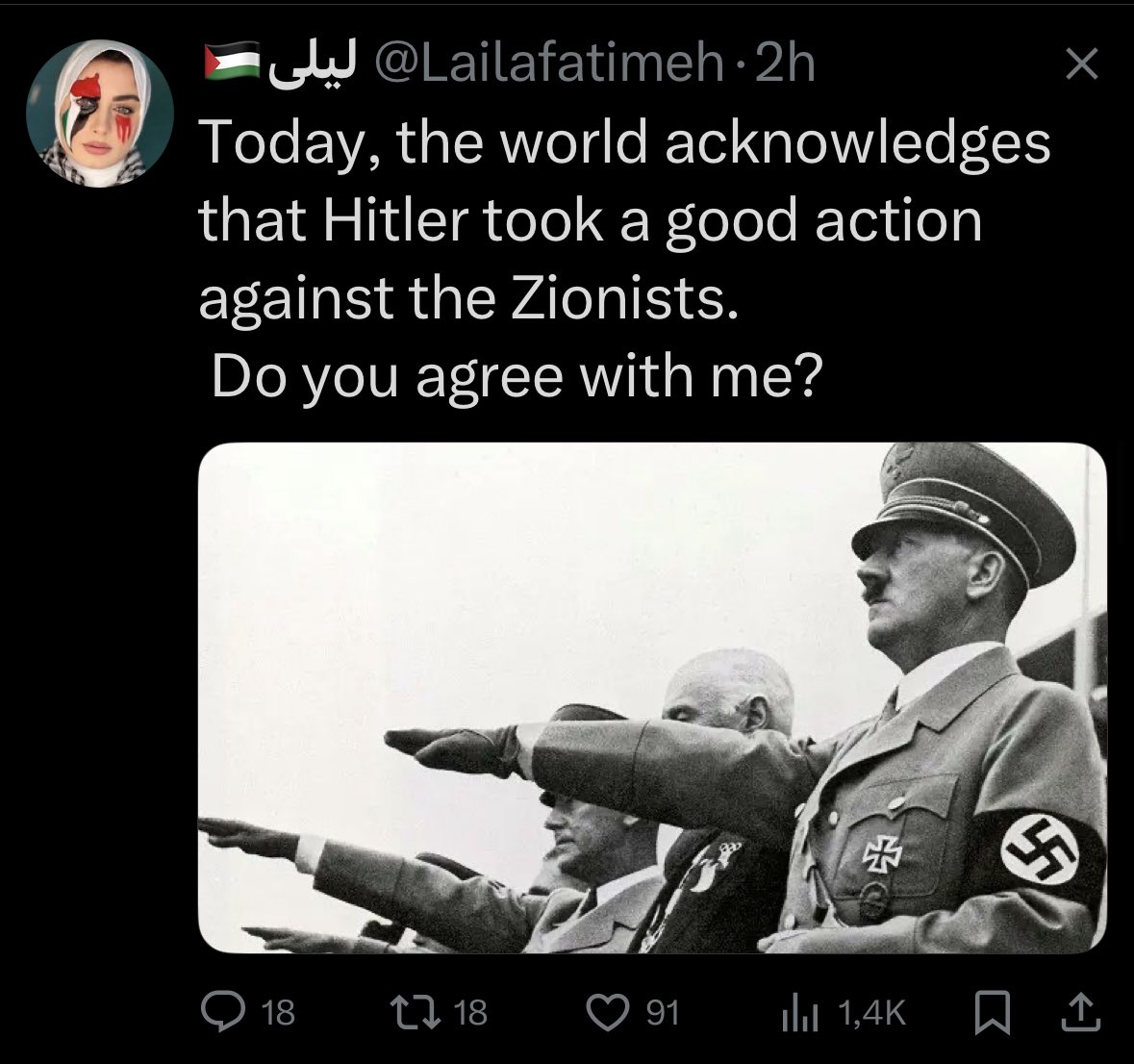 Heini_82's tweet photo. @_duman____ @Highmatministe1 @isabelschayani Scheiß Nazis! 🤮 https://t.co/RnrAXez72B