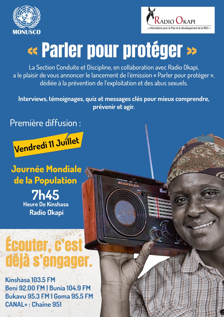 radiookapi's tweet image. 🚨A ne pas rater ! Un nouveau rendez-vous pour vous sur Radio Okapi👇