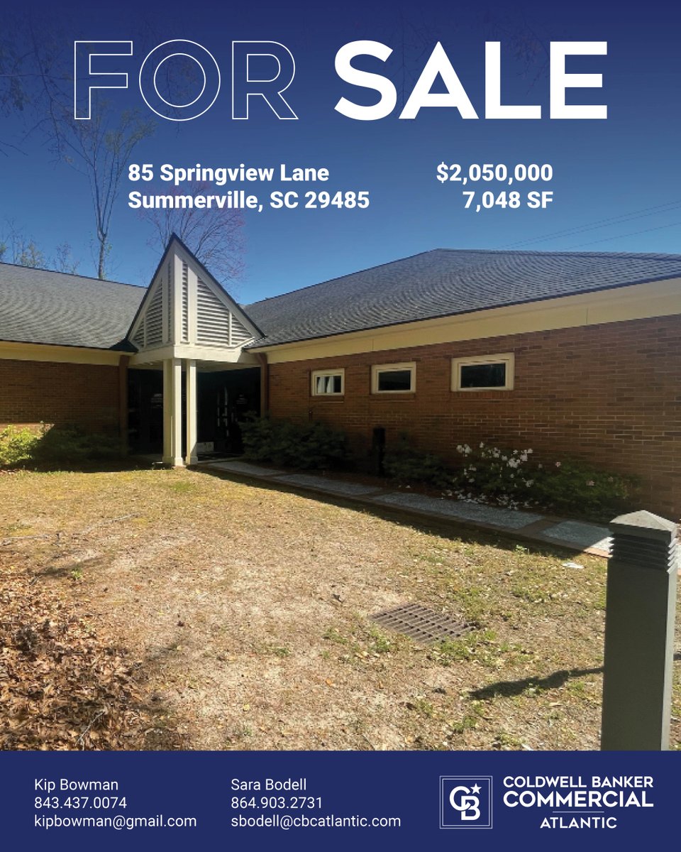 🏥 Medical Office Investment in Summerville’s Healthcare Hub!

Own a well-maintained building with rental income in place + space to occupy. Steps from Summerville Medical Center, ample parking, top tenants, and efficient layout.

💼 Ideal for owner-operators.