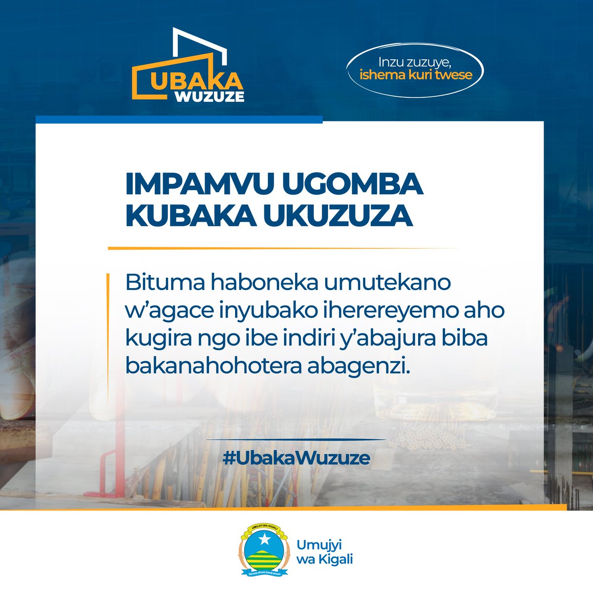 Wari uzi ko kubaka inzu yawe ikuzura ari ugutanga umusanzu ukomeye mu ishyirwa mu bikorwa ry'Igishushanyo Mbonera cya #KigaliYacu? 

Dore indi mpamvu ukwiye kubaka ukuzuza ⬇️

#UbakaWuzuze