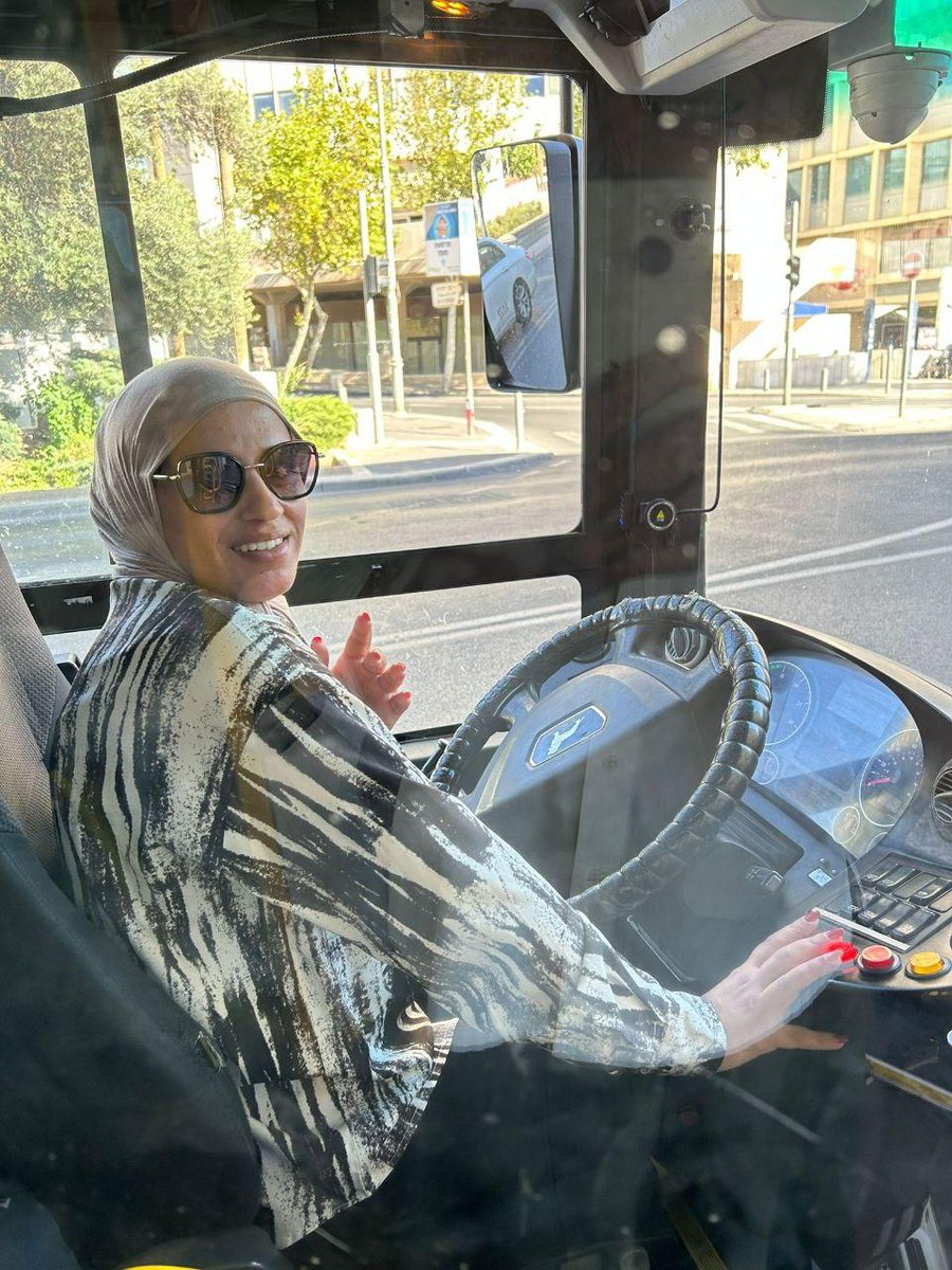 Seen this morning on bus line 19A in Jerusalem. Female Arab Muslim bus driver.

Tell me again about "apartheid"?

In Israel there are equal rights for all, regardless of race, religion, or gender.