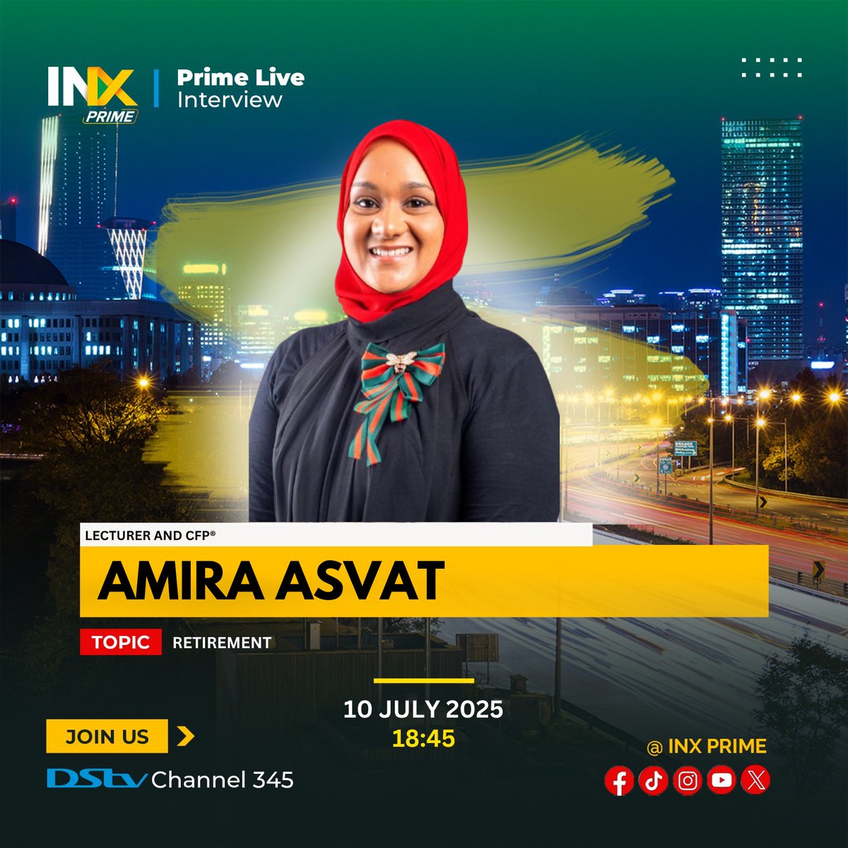 Live on YouTube, Instagram and Facebook 
<a href="/InxPrime/">INXPrime</a>