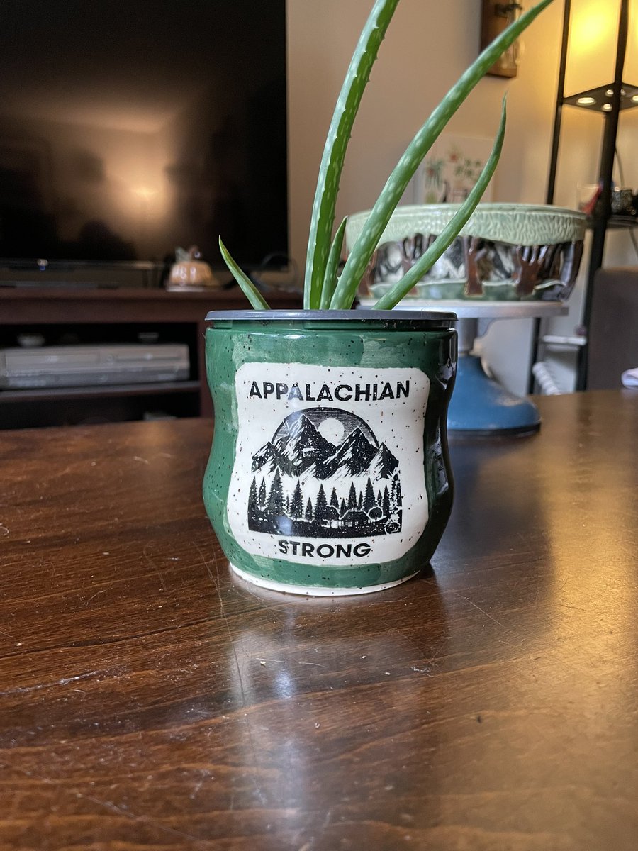 fire_pottery's tweet image. A failed mug turned planter! Pottery is all about adapting