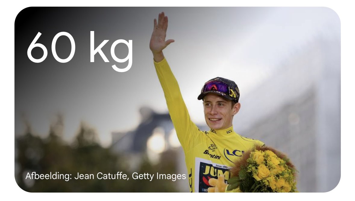 Als je als wielerploeg je renners broodmager laat worden om ze in de Tour met zoveel mogelijk Watt/kg de bergen op te laten fietsen dan verlies je absoluut vermogen en kom je op de relatief vlakke etappes te kort. Een compromis hier tussen zoeken is lastig.