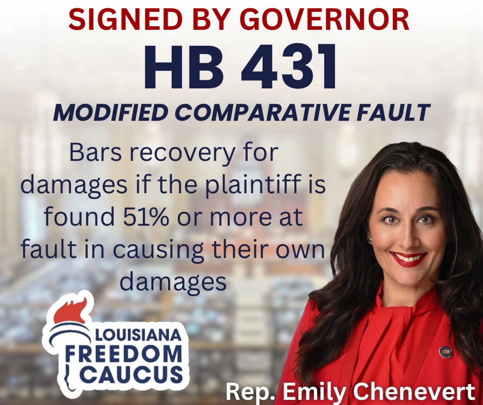 LAFreedomCaucus's tweet image. Congratulations Rep. @emilymchenevert on getting HB431 across the finish line!
#lalege #lagov #FreedomCaucus
@SFC_Network