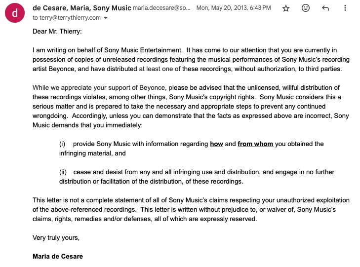 LMAO! I mean are you really a fan if you never received a Cease and Desist from your faves legal team? Clock her tone with me tho she knew who I was.