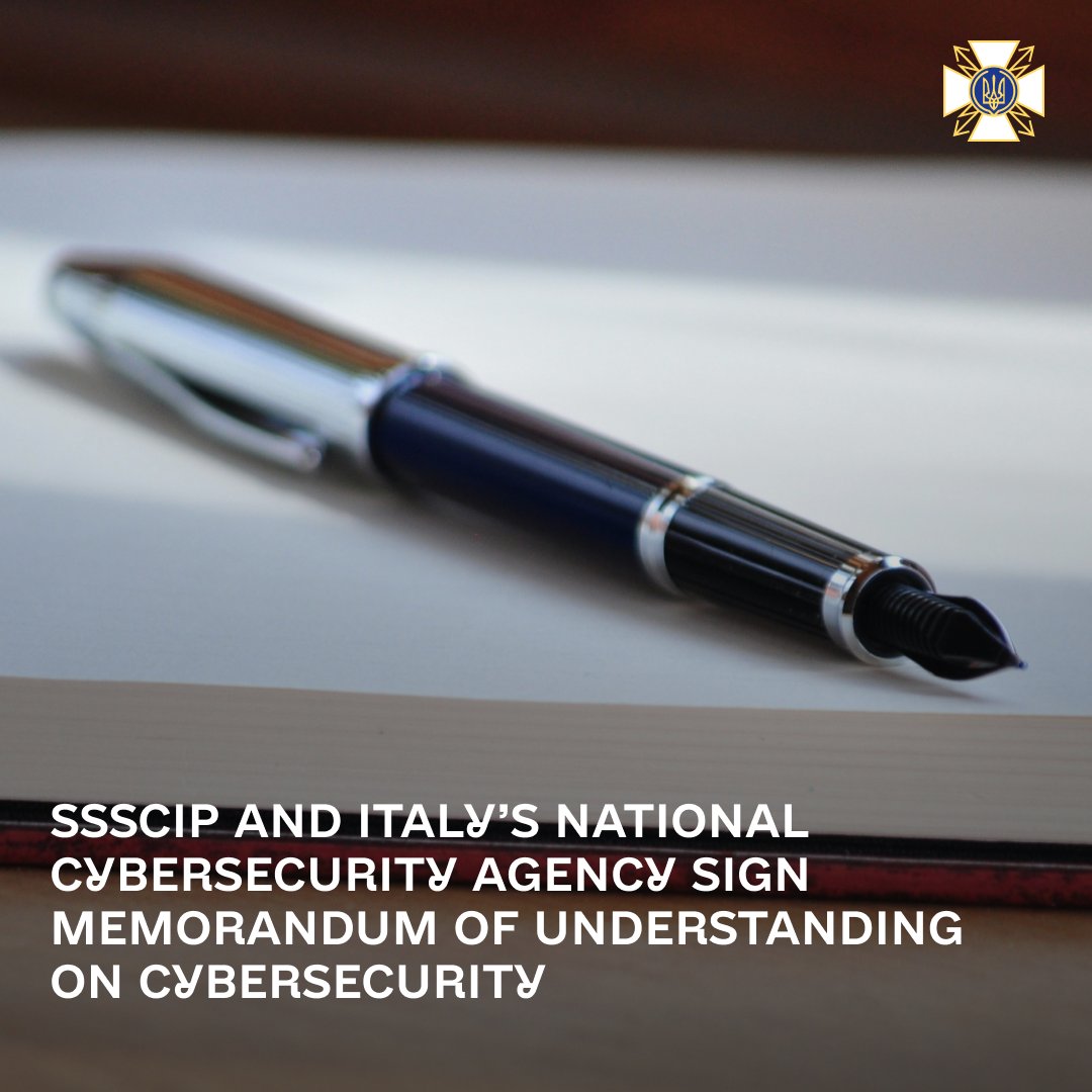 SSSCIP's tweet image. The SSSCIP and the National Cybersecurity Agency of the Italian Republic (ACN) have signed a Memorandum of Understanding (MoU) aimed at strengthening joint efforts against cyber threats and enhancing cyber resilience🤝
More: surl.li/desnmx