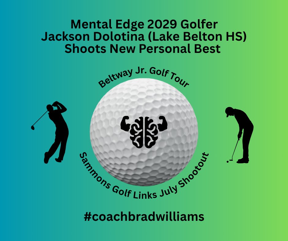Brad Williams, M.S. (@mentaledgetx) on Twitter photo ⛳️💪🏻🧠💯 Jackson has now shot personal best rounds in back-to-back tournaments. Congratulations, Jackson - proud of you man!
.
<a href="/BroncosLbhs/">LBHS Broncos</a>
<a href="/LBAthleticBoost/">LBHS_Athletic_Boosters</a>
<a href="/BeltonISDAth/">Belton ISD Athletics</a>
.
⬇️⬇️⬇️
#mentaledgetx
#coachbradwilliams
#buildingchampions
#EliteMindset
#gamedayfocus
#AthleteResilience ⛳️💪🏻🧠💯 Jackson has now shot personal best rounds in back-to-back tournaments. Congratulations, Jackson - proud of you man!
.
<a href="/BroncosLbhs/">LBHS Broncos</a>
<a href="/LBAthleticBoost/">LBHS_Athletic_Boosters</a>
<a href="/BeltonISDAth/">Belton ISD Athletics</a>
.
⬇️⬇️⬇️
#mentaledgetx
#coachbradwilliams
#buildingchampions
#EliteMindset
#gamedayfocus
#AthleteResilience