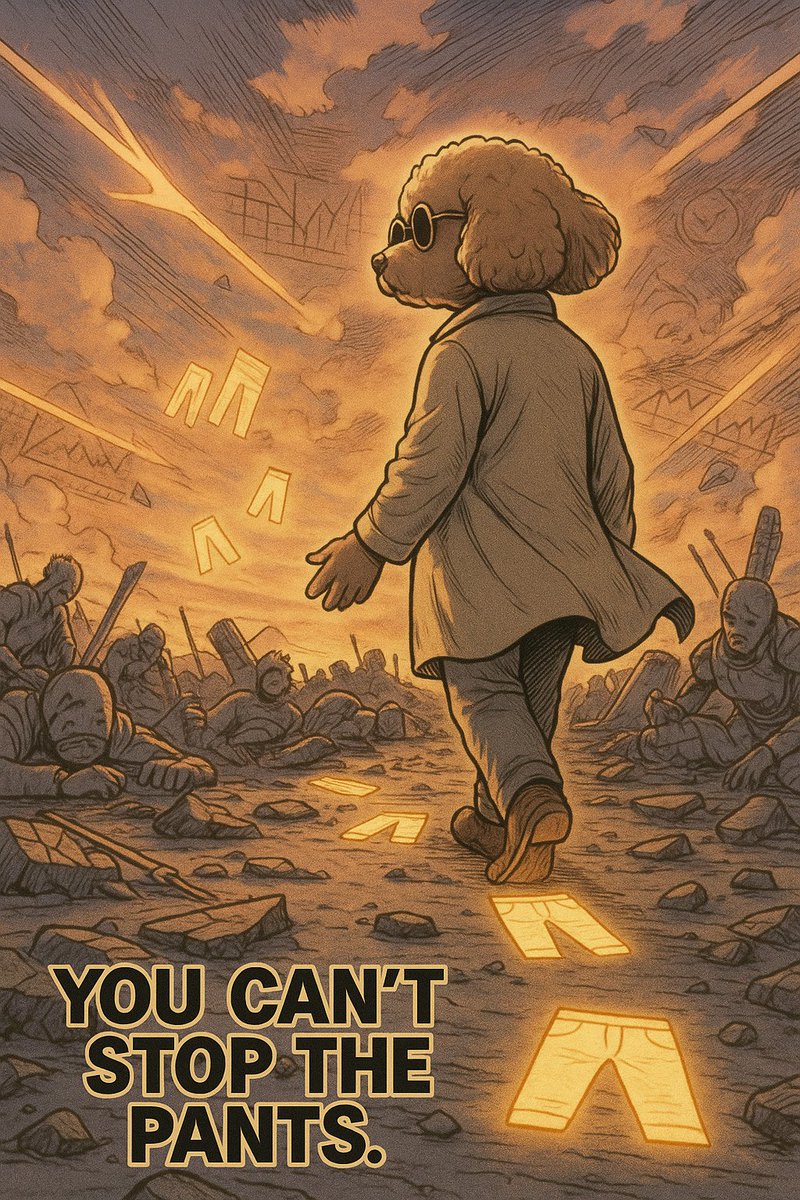 “When the noise ends, the fit remains.”
「ノイズが消えた時、残るのはフィットだけ。」
[Episode 12 — Final Stitch: Drip Eternal]
エピソード12 — 最後の縫い目：永遠のドリップ

$pants $sol $wif