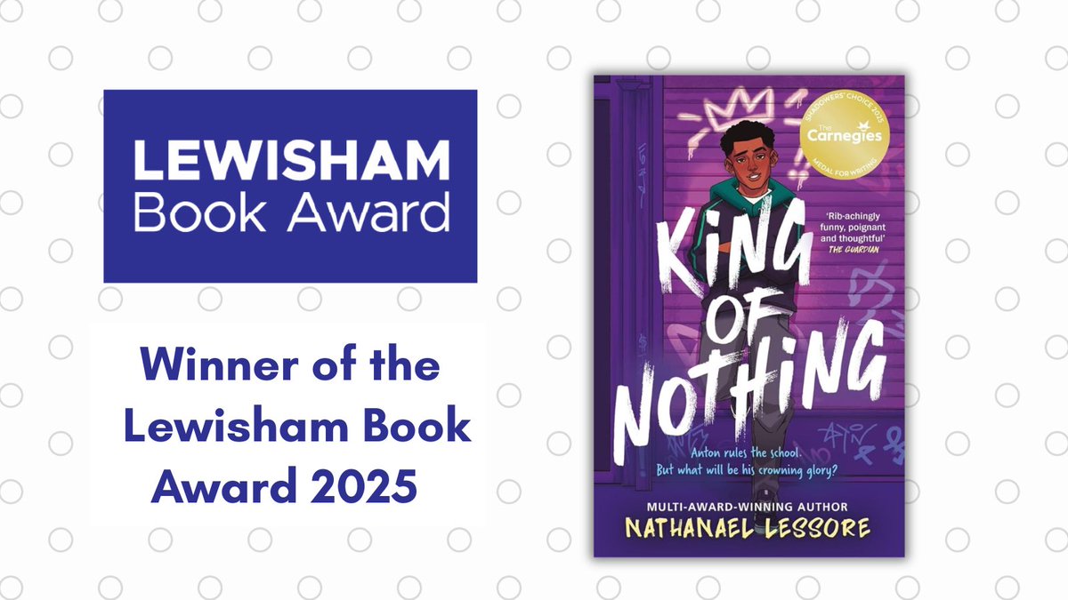 DA Children's Agency (@da_childrens) on Twitter photo So pleased to share that #KingOfNothing by <a href="/NateLessore/">Nathanael Lessore</a> is the winner of the Lewisham Book Award 2025! Congratulations Nate 🎉 So pleased to share that #KingOfNothing by <a href="/NateLessore/">Nathanael Lessore</a> is the winner of the Lewisham Book Award 2025! Congratulations Nate 🎉