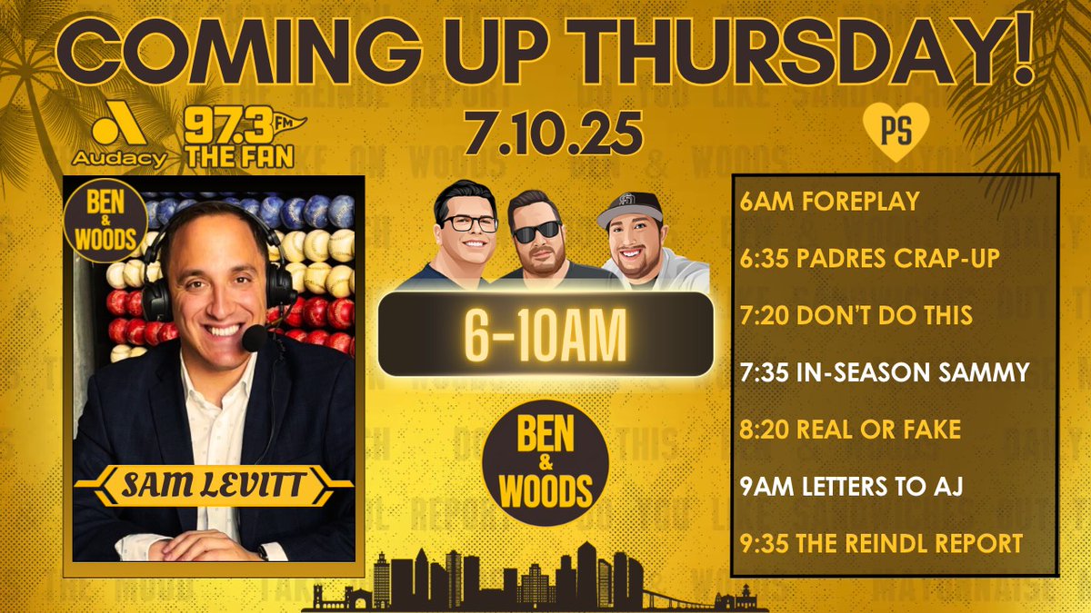 Do the show, bitch!

📻 <a href="/973TheFanSD/">97.3 The Fan</a>
📱 <a href="/Audacy/">Audacy</a> App
☎️ (833) 288-0973
WATCH: youtube.com/watch?v=VXBZGH…