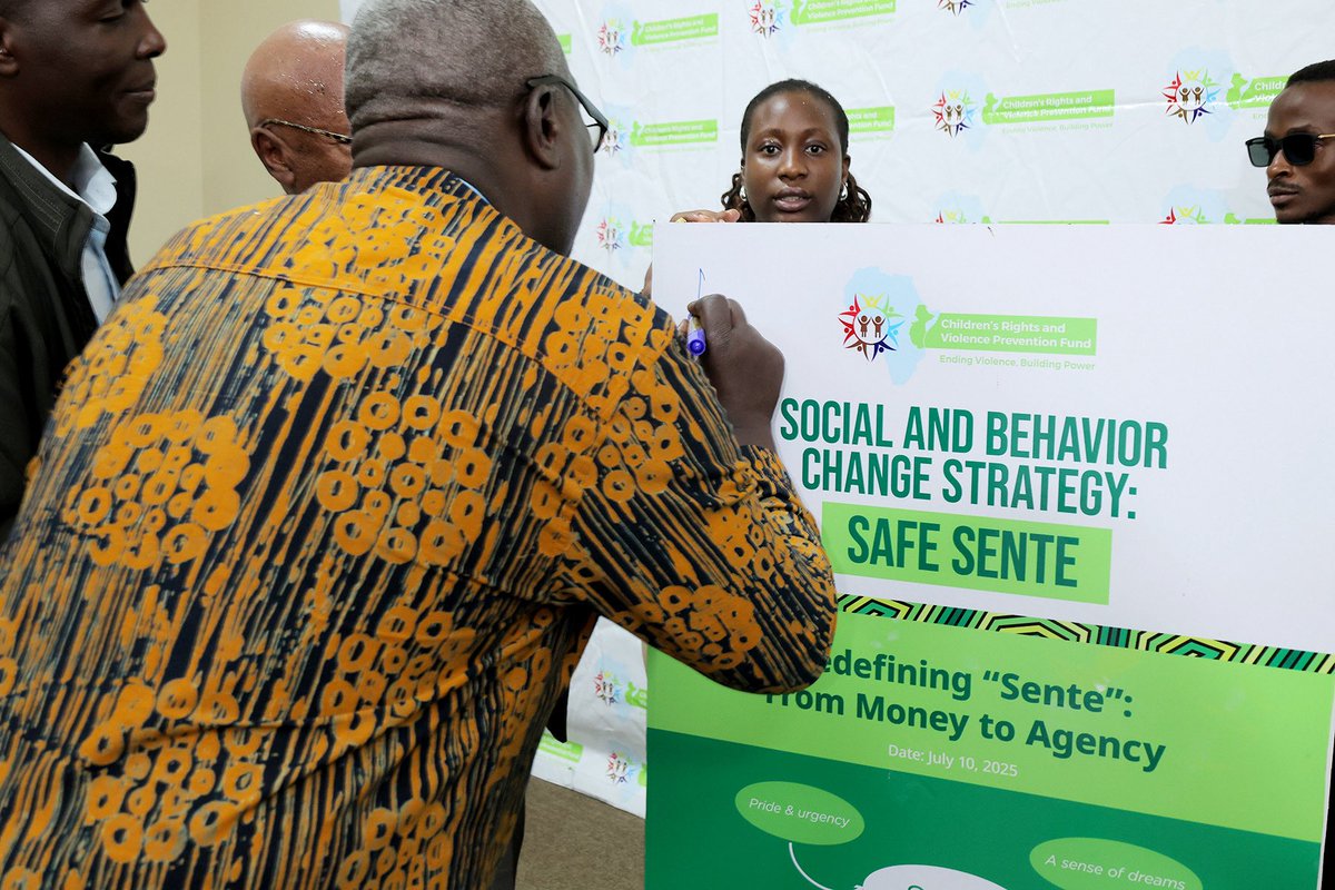 Children's Rights and Violence Prevention Fund (@crvpf1) on Twitter photo The Big Day Is Here! 🚀
<a href="/CRVPF1/">Children's Rights and Violence Prevention Fund</a> is proud to be launching the Safe Sente Social Behaviour Change Strategy.
Safe Sente is a youth-centred, community-rooted strategy to build safe work, safe money, and safe futures for Uganda’s young people.
#SafeSente #CRVPF #crvpat10 The Big Day Is Here! 🚀
<a href="/CRVPF1/">Children's Rights and Violence Prevention Fund</a> is proud to be launching the Safe Sente Social Behaviour Change Strategy.
Safe Sente is a youth-centred, community-rooted strategy to build safe work, safe money, and safe futures for Uganda’s young people.
#SafeSente #CRVPF #crvpat10