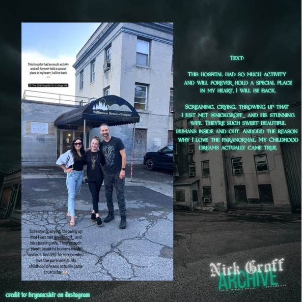 NickGroffHQ's tweet photo. A fan met @NickGroff_ &amp; @TessaGroff yesterday and had nothing but kind things to say. They also did an FB live (shared on Nick's FB page) explaining how Nick is the reason they're into the paranormal and this was a dream come true.   

credit: brynnxshfr on IG. https://t.co/5J1wOcWYrb