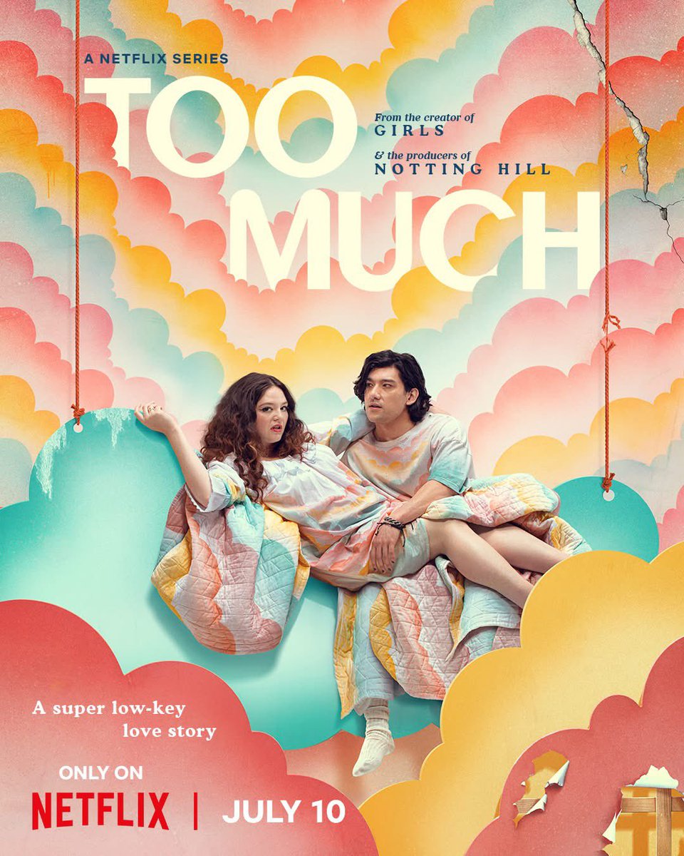 romcomarchive's tweet image. lena dunham’s rom com show ‘too much’ starring meg stalter and will sharpe is now streaming on netflix!