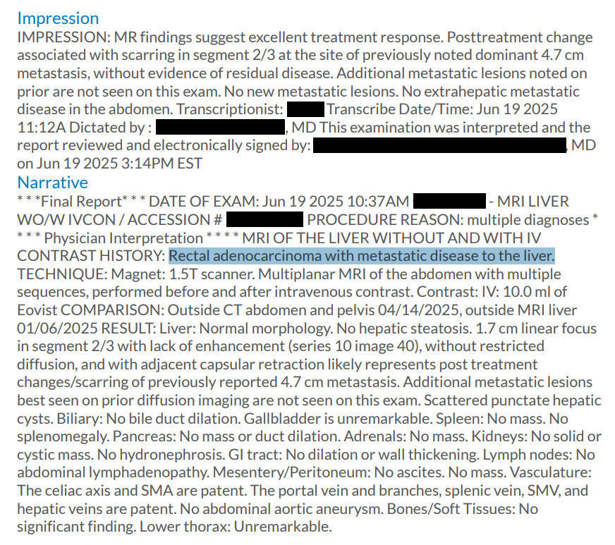 NEW ARTICLE: IVERMECTIN and FENBENDAZOLE Testimonial - 57 year old Florida man with Stage 4 Rectal Cancer to liver (post 2 Pfizer COVID-19 Vaccines) reports after 5 months: 100% resolution of liver metastases!!

Are they still attacking me? 🤔 

You'd think after hundreds of