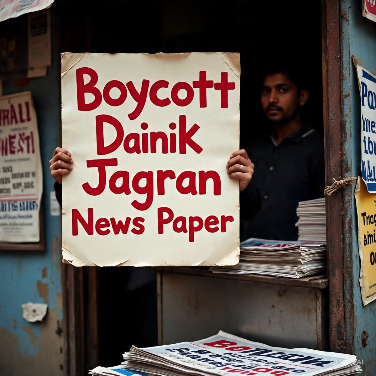 चोर, मक्कार, दलाल, चाटुकार अखबार <a href="/JagranNews/">Dainik Jagran</a> को आज से सब्सक्रिप्शन बंद, ऐसे दलाल पत्रकारों को आज ही माफ़ी मांगनी चाहिए, नहीं मानहानि का दावा करेगा हर एक शिक्षक 
#BoycottDainikJagran