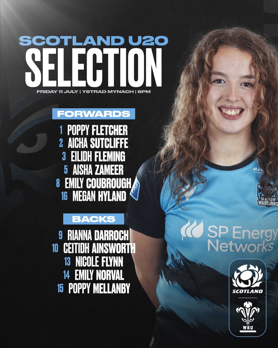 Glasgow Warriors (@glasgowwarriors) on Twitter photo 🏴 Matchday 2⃣ incoming
Congratulations to our 1⃣1⃣ Warriors selected for Scotland Women U20, as they take on Wales in the <a href="/SixNationsU20/">Six Nations Under-20s</a> Summer Series tomorrow night!
More: tinyurl.com/2mwbsym5
#WhateverItTakes | #AsOne 🏴 Matchday 2⃣ incoming
Congratulations to our 1⃣1⃣ Warriors selected for Scotland Women U20, as they take on Wales in the <a href="/SixNationsU20/">Six Nations Under-20s</a> Summer Series tomorrow night!
More: tinyurl.com/2mwbsym5
#WhateverItTakes | #AsOne