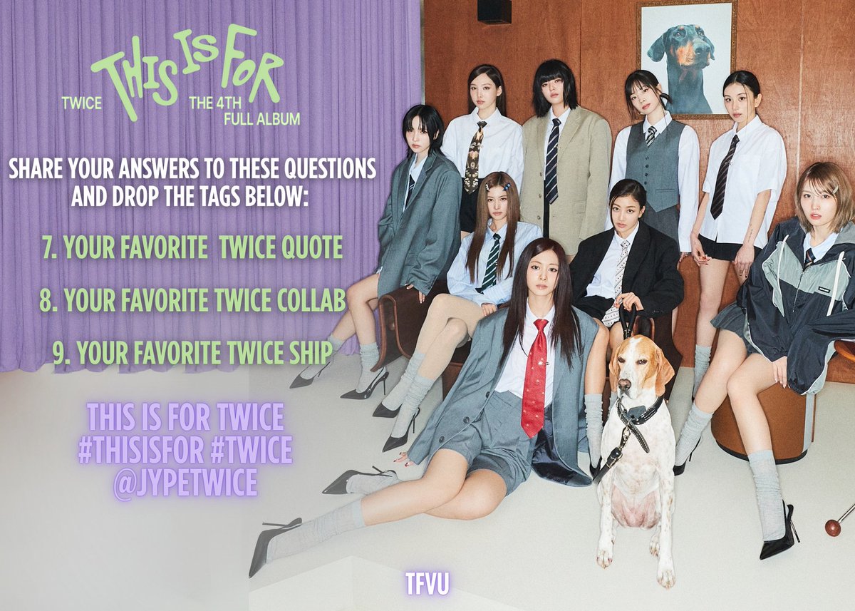 [ANOTHER VERY SPECIAL TRENDING PARTY]

ONCEs! Since the comeback and world tour are getting closer, let’s take a moment to dedicate this day to TWICE. 
You can answer the questions we have prepared, or you can post your stories, send bubble messages, and share words of