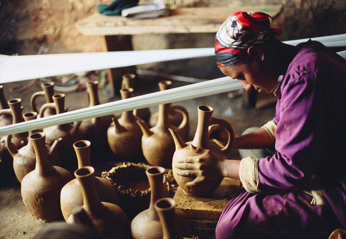 ILOAfrica's tweet image. 📸 Ethiopia, 2002 | Meet a woman entrepreneur with a hearing impairment—a talented potter and proud business owner. More than 20 years ago, her story reminded us what #DecentWork should mean: dignity, inclusion, and opportunity for everyone.
#ThrowbackThursday