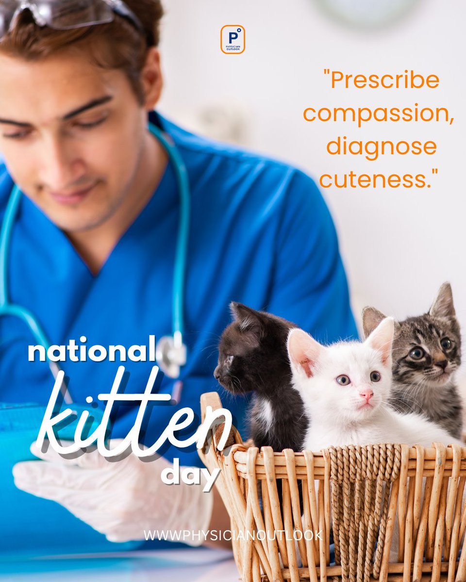 🐾💉 Happy National Kitten Day!
To all the doctors who heal humans by day and snuggle kittens by night — we see you, and we love your soft side! 😻
Because sometimes, the best prescription is tiny paws, gentle purrs, and unconditional love.
#NationalKittenDay #DoctorsWhoLoveCats
