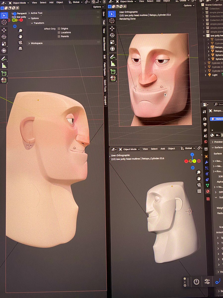 bennyeblen's tweet image. Was working on my ‘painting light’ workshop and wanted to whip some colour on this fella to demonstrate how local values can affect the same material. Got a little carried away, Ucupaint in blender is too bloody fun!