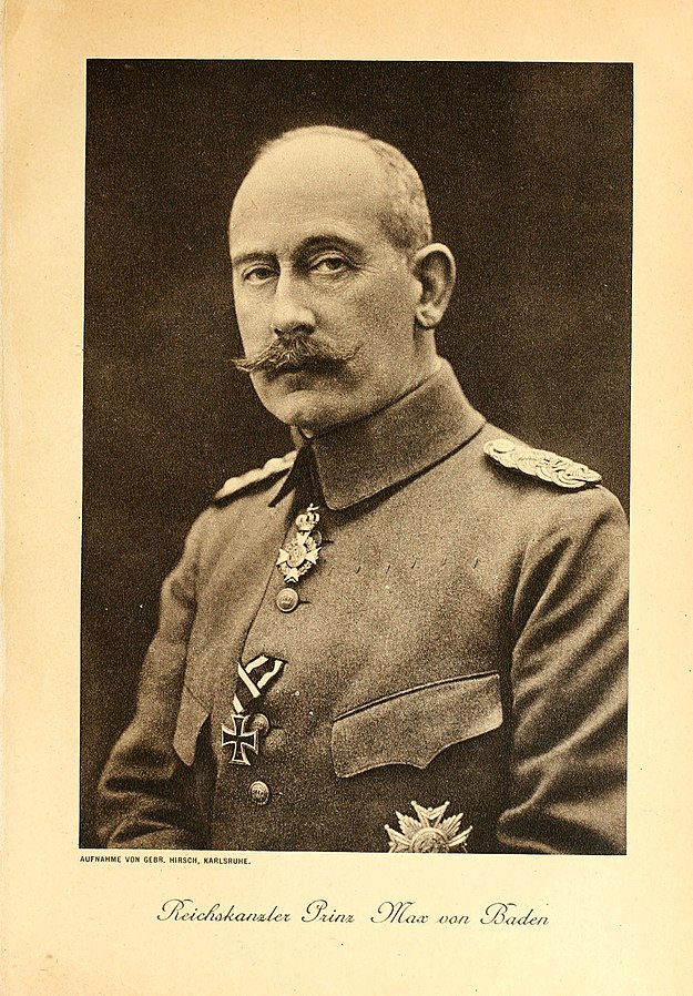 10 July 1867, Maximilian, Margrave of Baden (d.1929), German prince, general &amp; politician, born. From 3 October to 9 November 1918, he served as last chancellor of German Empire &amp; minister-president of Prussia. He sued for peace on Germany's behalf at the end of #WW1.