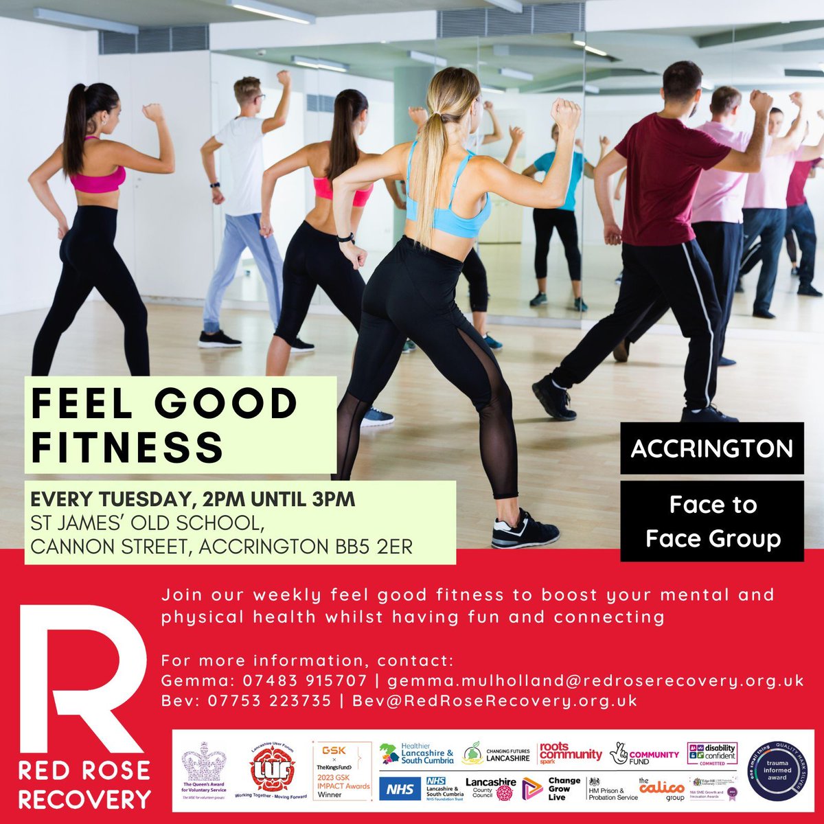 RRR_LUF's tweet image. Feel Good Fitness 💪😊
Get active, lift your mood, and connect with great people...all in one energising group.
#feelgoodfitness #fitnessandrecovery