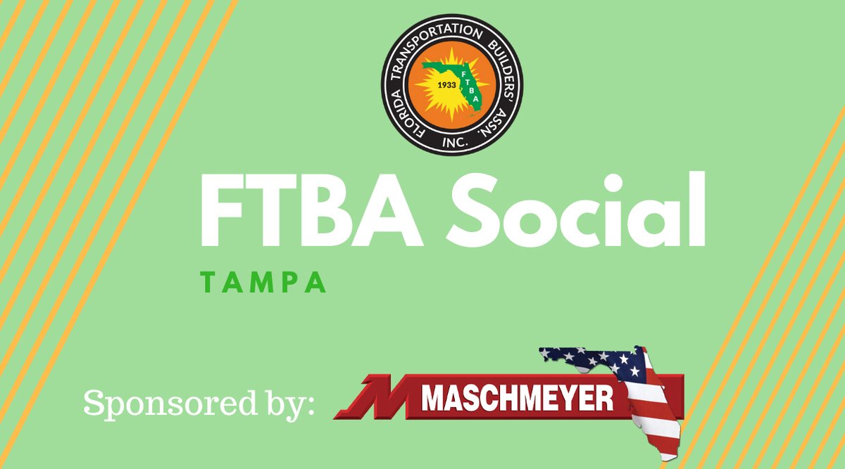 FTBA, Inc. (@ftbainc) on Twitter photo Join us for the FTBA Tampa Social on Wednesday, July 23rd from 5-7 PM at Four Green Fields in Tampa. A big thank you to <a href="/MaschmeyerFL/">Maschmeyer Concrete</a> for sponsoring this month's social. ow.ly/CoeI50WnigK
We look forward to seeing you there! Join us for the FTBA Tampa Social on Wednesday, July 23rd from 5-7 PM at Four Green Fields in Tampa. A big thank you to <a href="/MaschmeyerFL/">Maschmeyer Concrete</a> for sponsoring this month's social. ow.ly/CoeI50WnigK
We look forward to seeing you there!