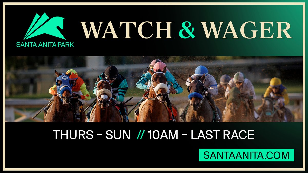 Wager on races from across the country this weekend at Santa Anita!
📍 Free admission + parking (Gate 5)
🍔 Food &amp; drinks from 11AM
⚠️ FrontRunner closed 7/10–7/13 for renovations.
santaanita.com/event/entertai…