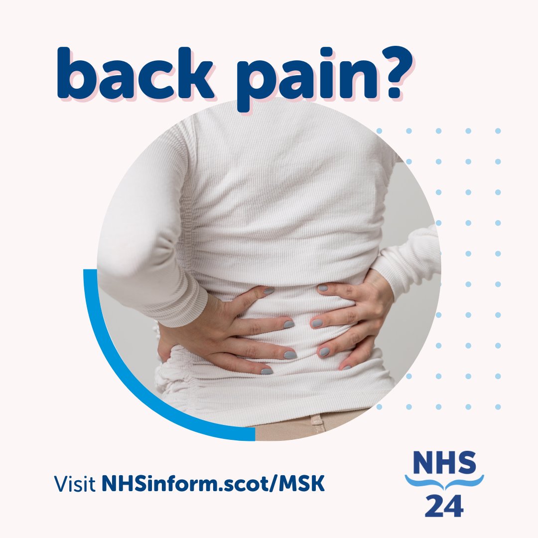 Finding it hard to move around? Back pain is common and often starts for no obvious reason. The good news is there are many things you can do to help reduce symptoms. #NHSinform has expert advice including exercises and when to seek further help - 🔗nhsinform.scot/msk