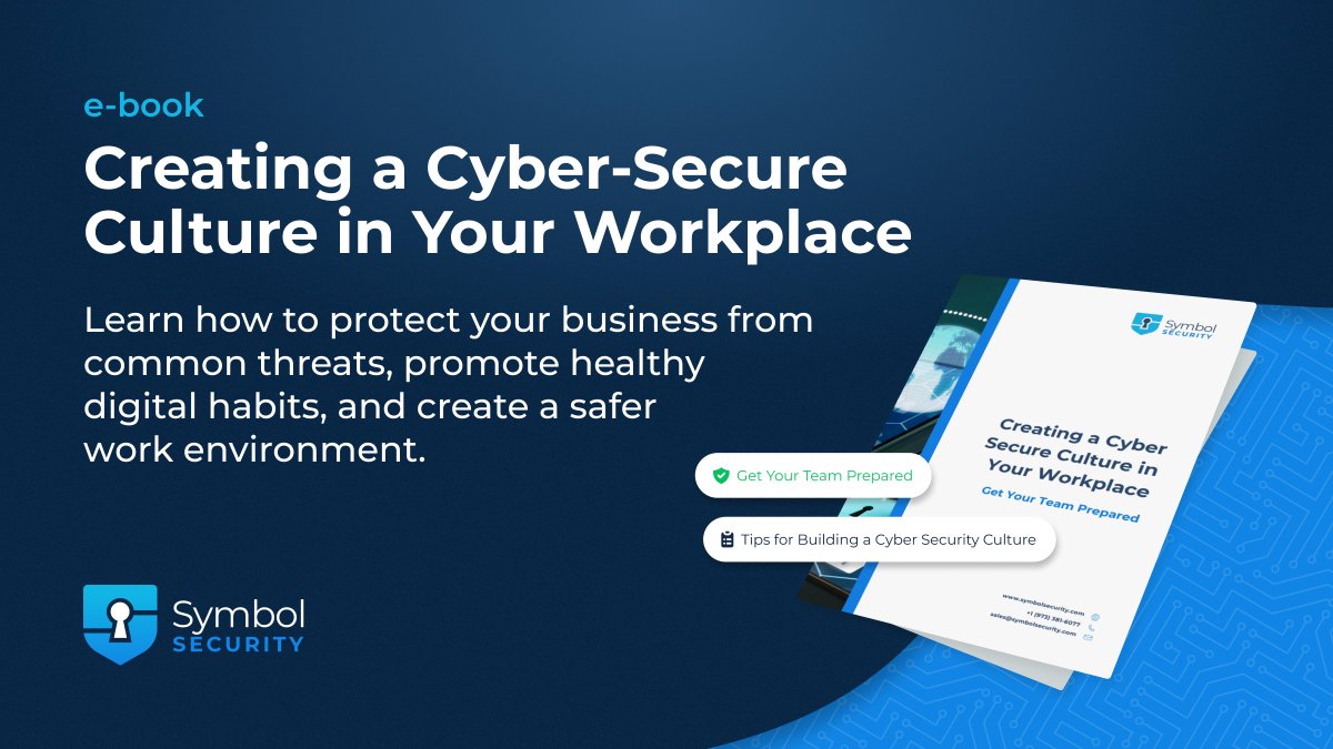 Symbol_Security's tweet image. Think your team is ready for cyber threats? Let’s find out.
A strong cyber culture starts with smart habits and shared responsibility. 🛡️
Download our free guide and put practical tips into action to build a safer workplace 👉 hubs.ly/Q03vPxCB0
#CyberSecurity #CyberRisk