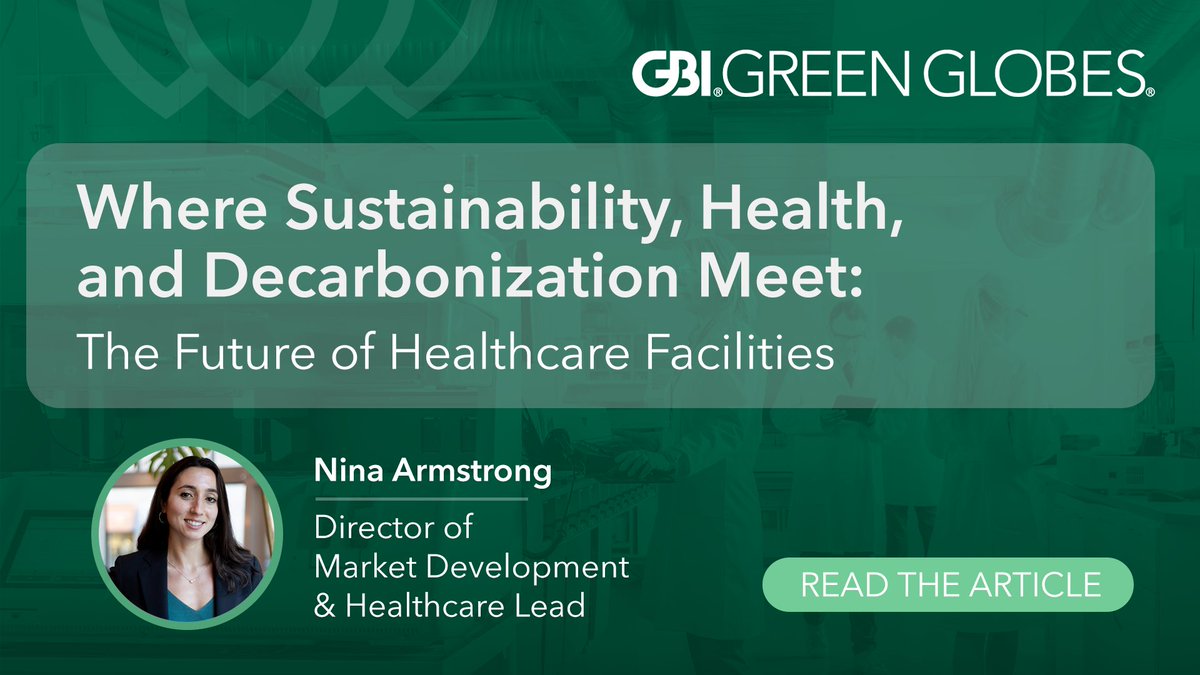 Green Building Initiative (@thegbiorg) on Twitter photo Here's a look into the future of essential healthcare facilities and how sustainability, decarbonization, and occupant wellness are key to prioritizing patient health: bit.ly/44kGw0h Here's a look into the future of essential healthcare facilities and how sustainability, decarbonization, and occupant wellness are key to prioritizing patient health: bit.ly/44kGw0h