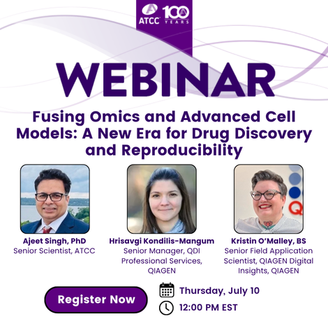 officialatcc's tweet image. 🔬Happening Today!
Join us for a cutting-edge webinar diving into the power of genomics, transcriptomics, proteomics, and advanced 2D/3D cell models—technologies that are revolutionizing biology and disease research.
Register now: ow.ly/fXWH50WnAQj