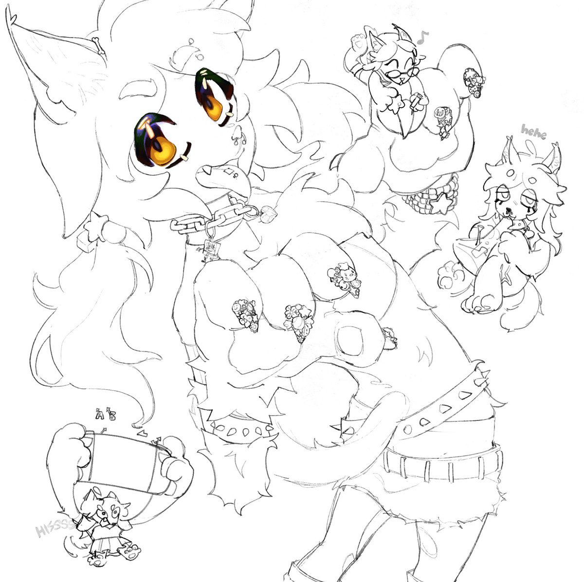 new Paisley drawing wip! havent drawn her in a minute

also sketches like this $5 on VGen atm ! add color for $2