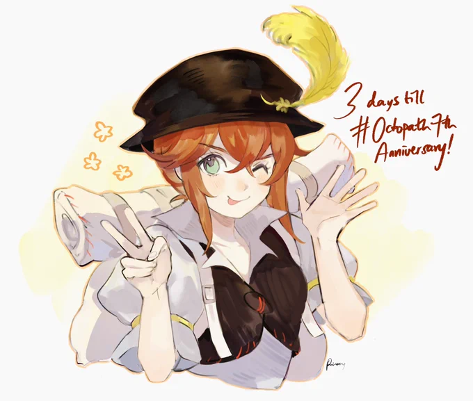 3 days till #Octopath7thAnniversary!