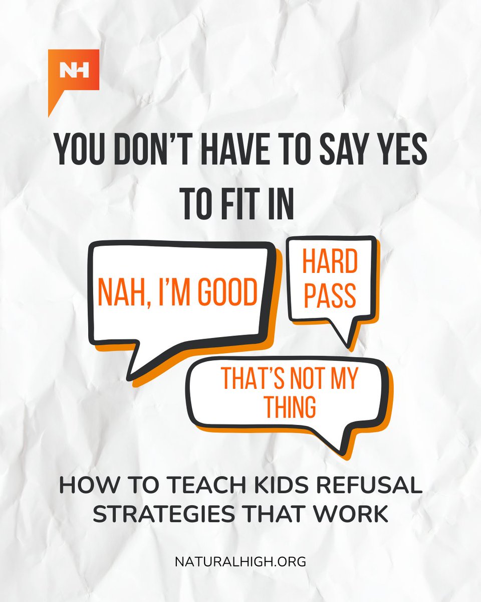 NaturalHigh's tweet image. Teaching students to handle peer pressure isn’t just about saying “no”, it’s about how to say no with confidence and self-respect.
Read full article here - bit.ly/3SNCHuk
#PeerPressure #NaturalHigh #RefusalSkills #DrugPrevention #YouthEmpowerment #SEL
