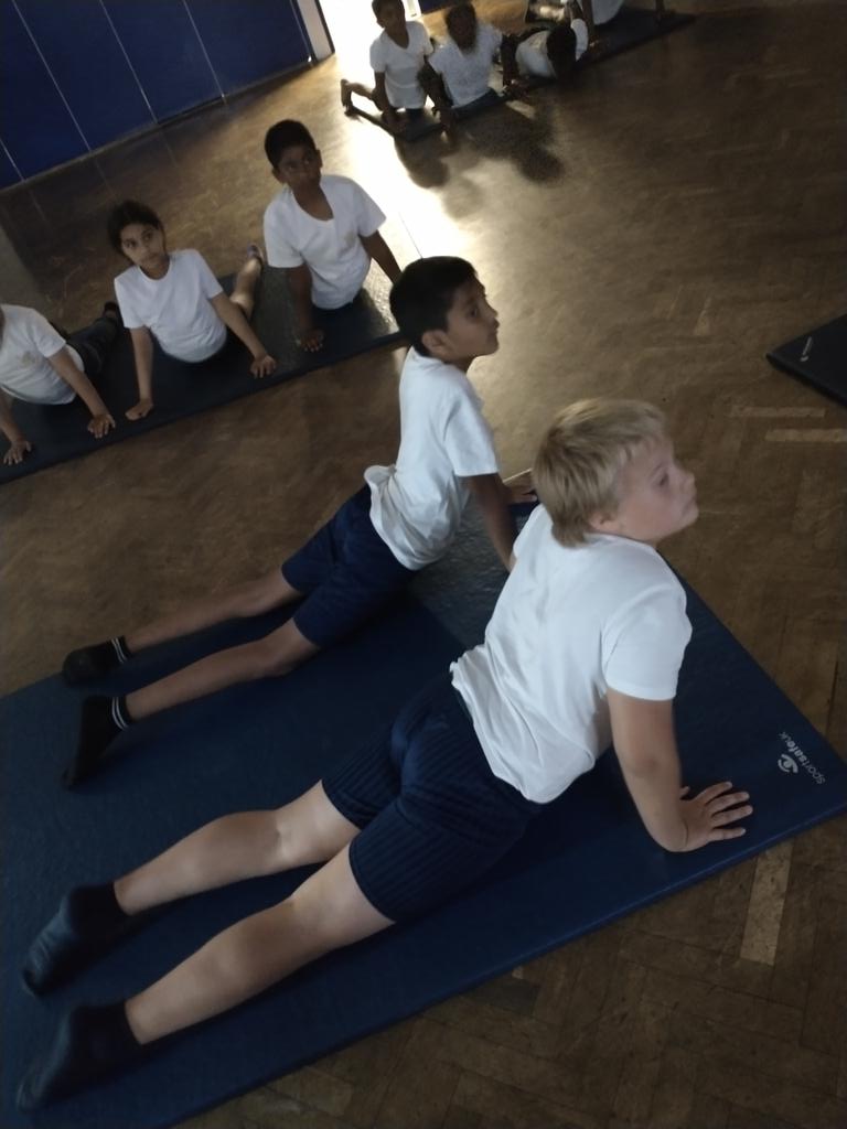 Class Five had a lovely mindfulness afternoon in a yoga session, focusing on our bodies and minds and how this can boost our mental health ❤️