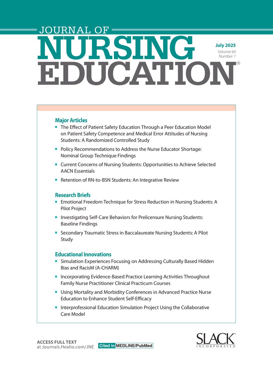 Journal of Nursing Education (@jnejournal) on Twitter photo The July issue for JNE is here! Read it now: tinyurl.com/3mr9pysv
#nursing #nursingeducation The July issue for JNE is here! Read it now: tinyurl.com/3mr9pysv
#nursing #nursingeducation