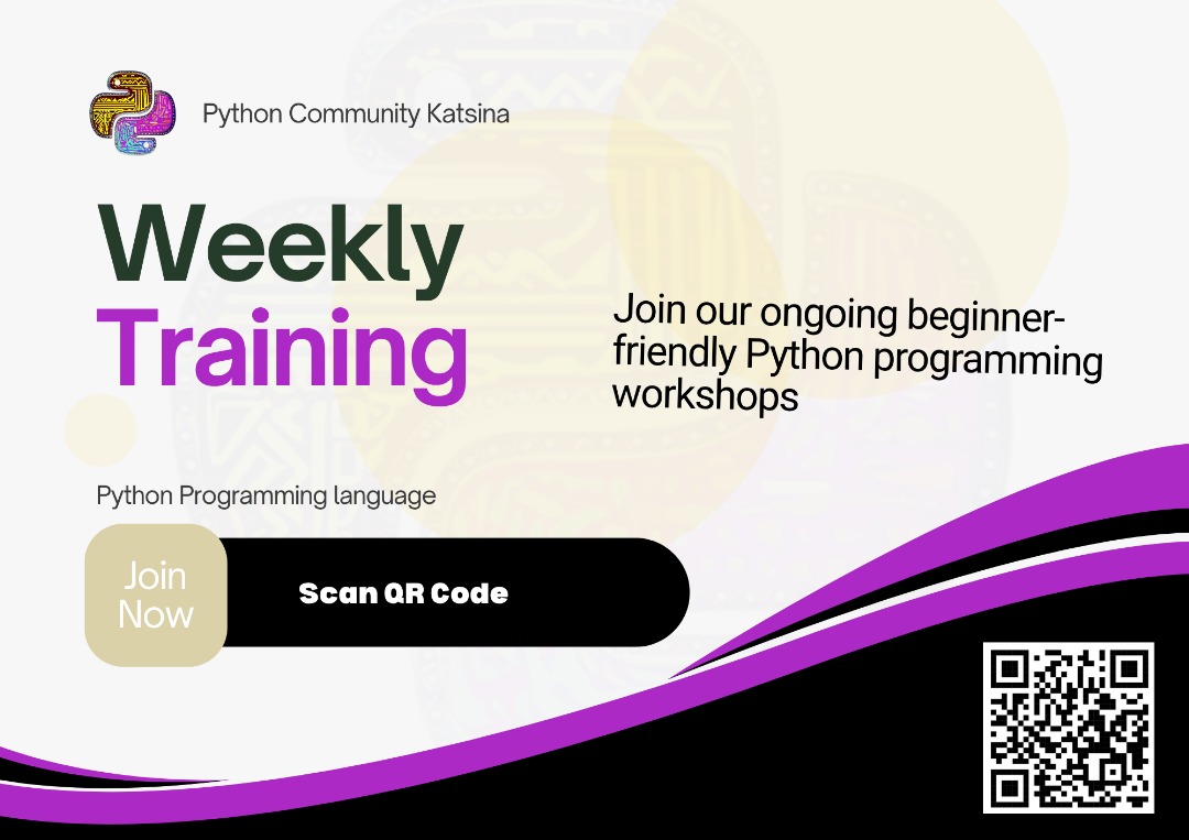 REAL_IBRAHIM212's tweet photo. Are you ready to start your journey into the world of coding?
Join our beginner-friendly Python.
🖥 Learn Python from scratch
💡 Work on real projects
👉 Apply now: https://t.co/2iQptKg0e8

📞 Contact us: +234 808 8857 002 +234 708 7577 535
📧 Email: contact@pythonkatsina.org https://t.co/hKxSeBKqc5