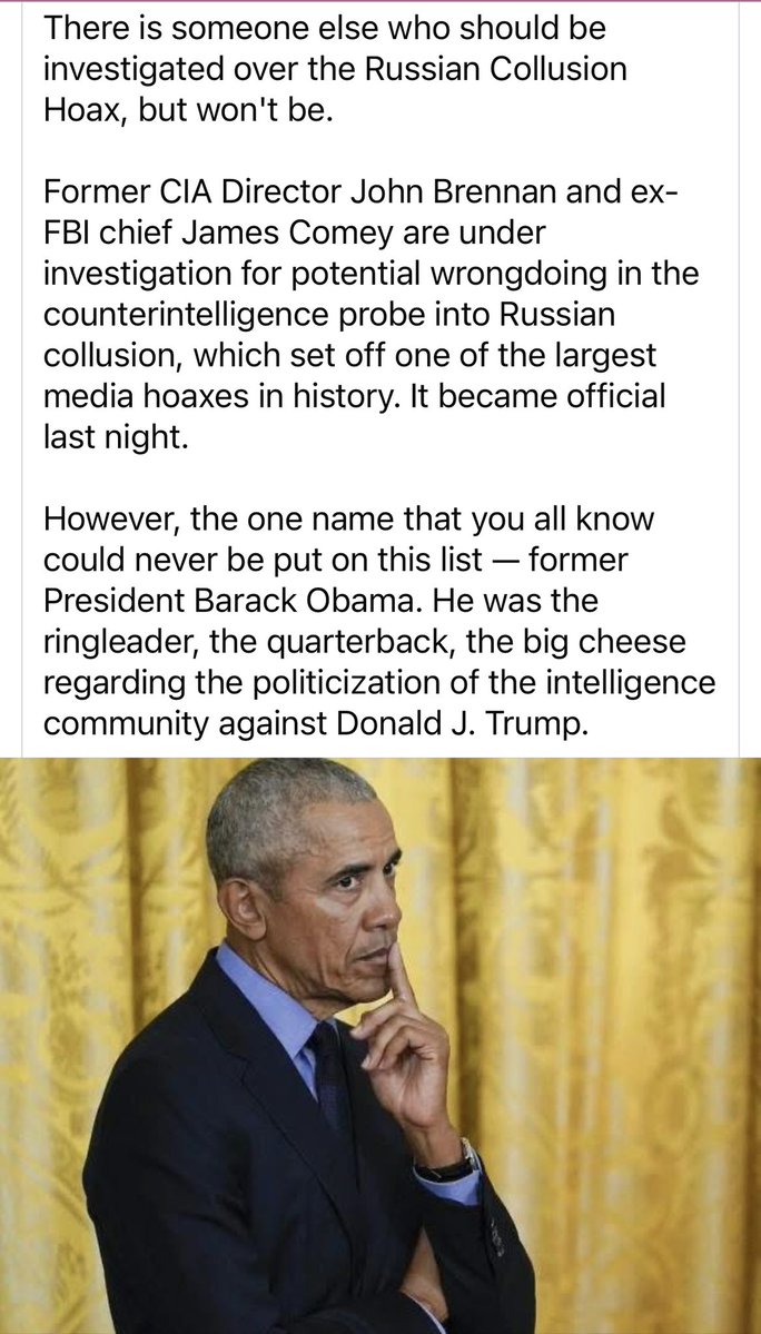 Toni (@tonill22) on Twitter photo Letโs not forget nor leave
Obama out of the Russian Collusion criminal investigation, after all he is the head of the snake!
<a href="/samiam5_/">SereniteeโกSam</a> ๐ท๐ฆ๐ท
<a href="/USA4ever65/">๐บ๐ฒ Lisa โ๏ธ Angel Guardian ๐ก๏ธ</a> ๐น
<a href="/Pixie1z/">ฦคฦาฒฦะ</a> ๐ธ
<a href="/InjunJoe2726/">Joe Reyes</a>
<a href="/RealBPL/">BoilingPoint Live</a>
<a href="/ChavezKenny77/">CaptainAmerica4Liberty</a>
<a href="/P_FFlyers/">Squeeze90160</a>
<a href="/Nuked4Every1/">๐ฅโญ๏ธEdwinโญ๏ธ๐ฅ</a>
<a href="/17QStorm/">QThestorm</a>
<a href="/SusieM414141/">Suzee Q</a>
<a href="/J_Silence1/">JC / J_Silence1 ๐บ๐ธ๐๐ต๐ท</a> Letโs not forget nor leave
Obama out of the Russian Collusion criminal investigation, after all he is the head of the snake!
<a href="/samiam5_/">SereniteeโกSam</a> ๐ท๐ฆ๐ท
<a href="/USA4ever65/">๐บ๐ฒ Lisa โ๏ธ Angel Guardian ๐ก๏ธ</a> ๐น
<a href="/Pixie1z/">ฦคฦาฒฦะ</a> ๐ธ
<a href="/InjunJoe2726/">Joe Reyes</a>
<a href="/RealBPL/">BoilingPoint Live</a>
<a href="/ChavezKenny77/">CaptainAmerica4Liberty</a>
<a href="/P_FFlyers/">Squeeze90160</a>
<a href="/Nuked4Every1/">๐ฅโญ๏ธEdwinโญ๏ธ๐ฅ</a>
<a href="/17QStorm/">QThestorm</a>
<a href="/SusieM414141/">Suzee Q</a>
<a href="/J_Silence1/">JC / J_Silence1 ๐บ๐ธ๐๐ต๐ท</a>