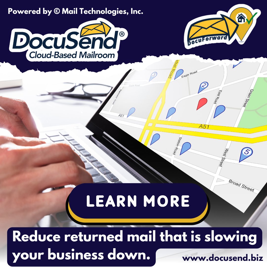 DocuSendMail's tweet image. Did you know? DocuForward updates recipient addresses using the NCOA database to reduce returns and keep cash flow moving—at no extra cost. Built right into DocuSend. Learn more.🔎docusend.biz/DocuForward-ma… #NCOA #Solutions