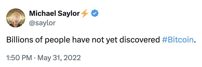 Billions of people have not yet discovered #Bitcoin