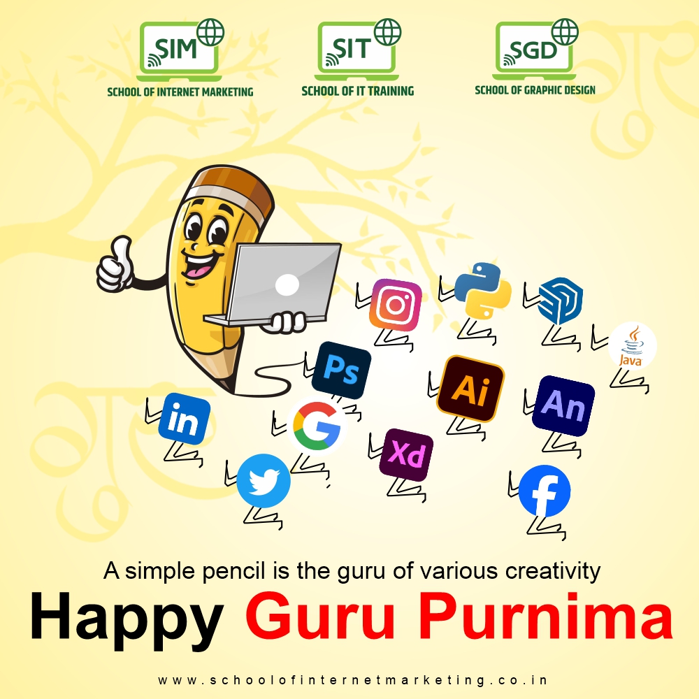 📖 ✏️Wishing everyone a very Happy Guru Purnima.🌟
Let’s take a moment to thank all the teachers and mentors who guide us in our learning journey.🙏
.
.
.
.
#schoolofittraining #schoolofinternetmarketing #schoolofgraphicdesign #GuruPurnima #ThankYouTeachers #Mentors #Gratitude